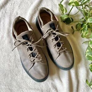 Samuel Hubbard Flight Taupe Leather Lace-Up Sneakers